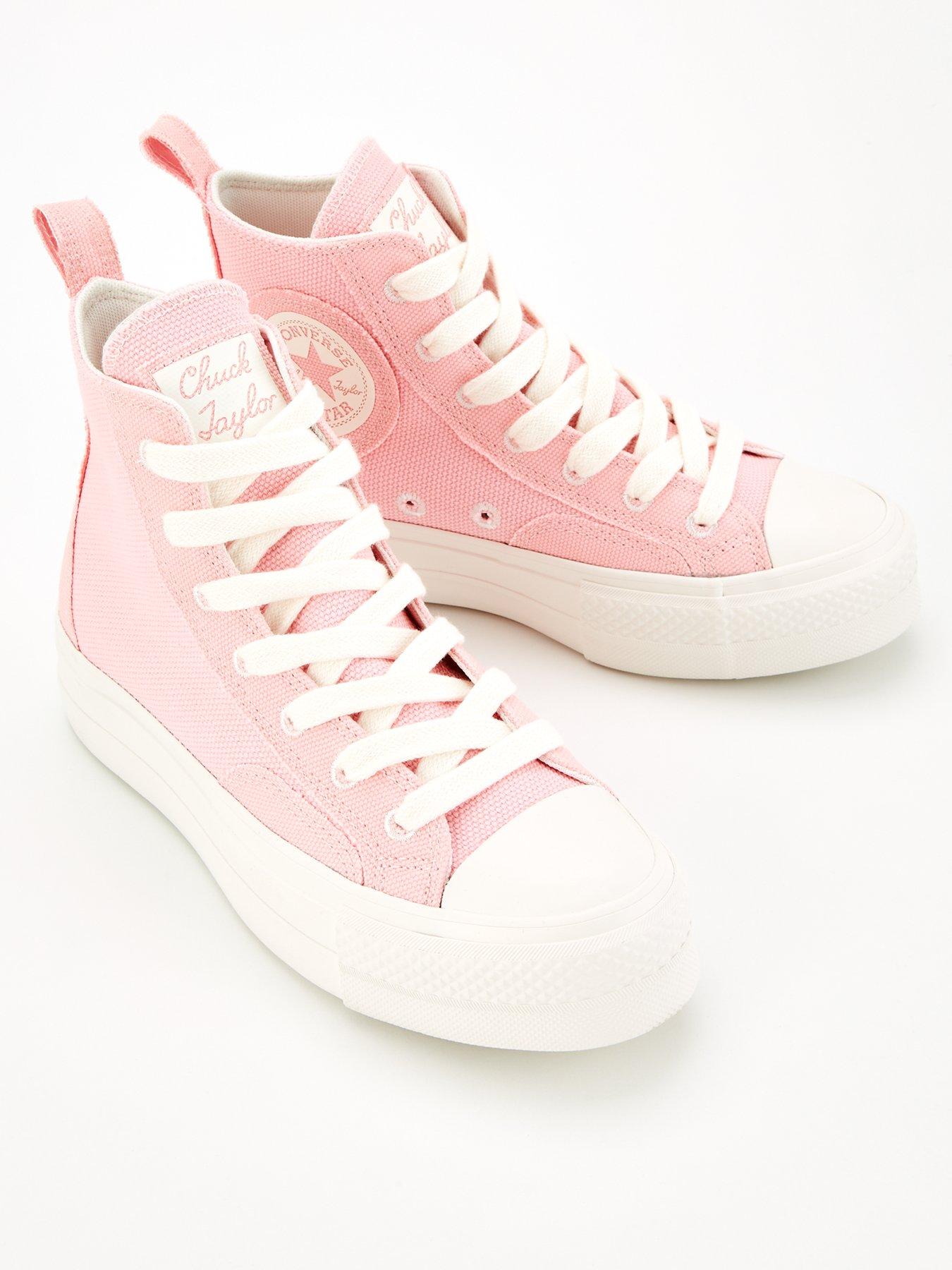 Pink converse on sale womens sale