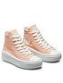  image of converse-womens-chuck-taylor-all-star-move-hi-top-trainers-light-orange