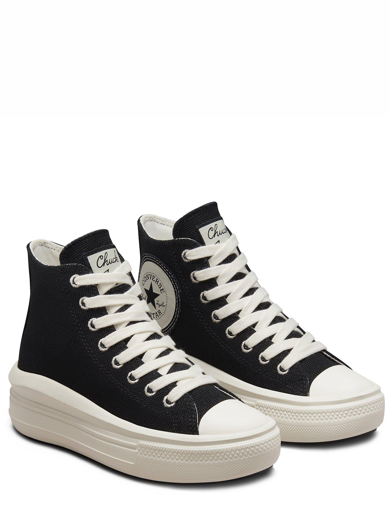 Converse Chuck Taylor All Star Move Hi-Tops - Black | very.co.uk