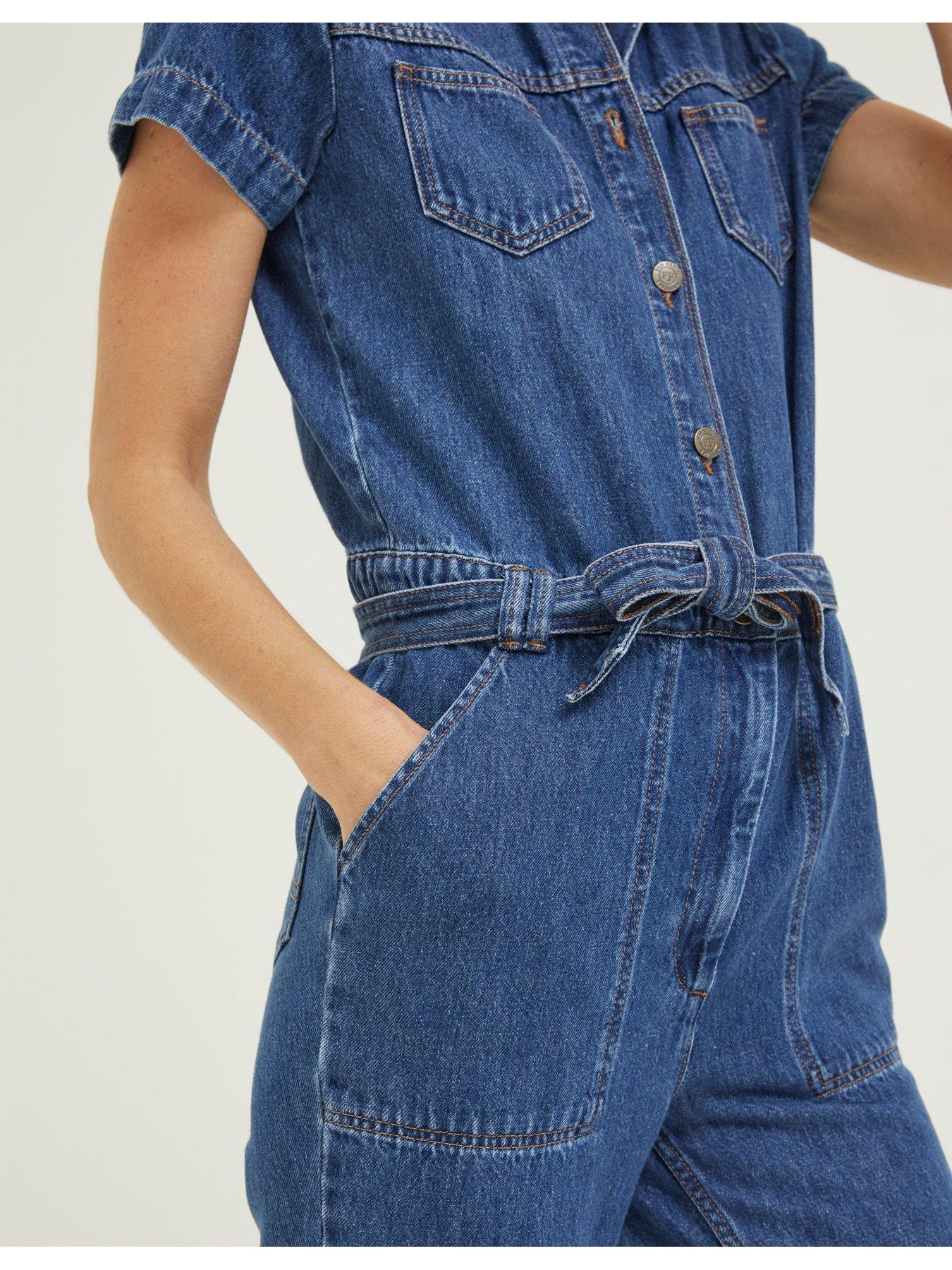 Fat face denim store jumpsuit