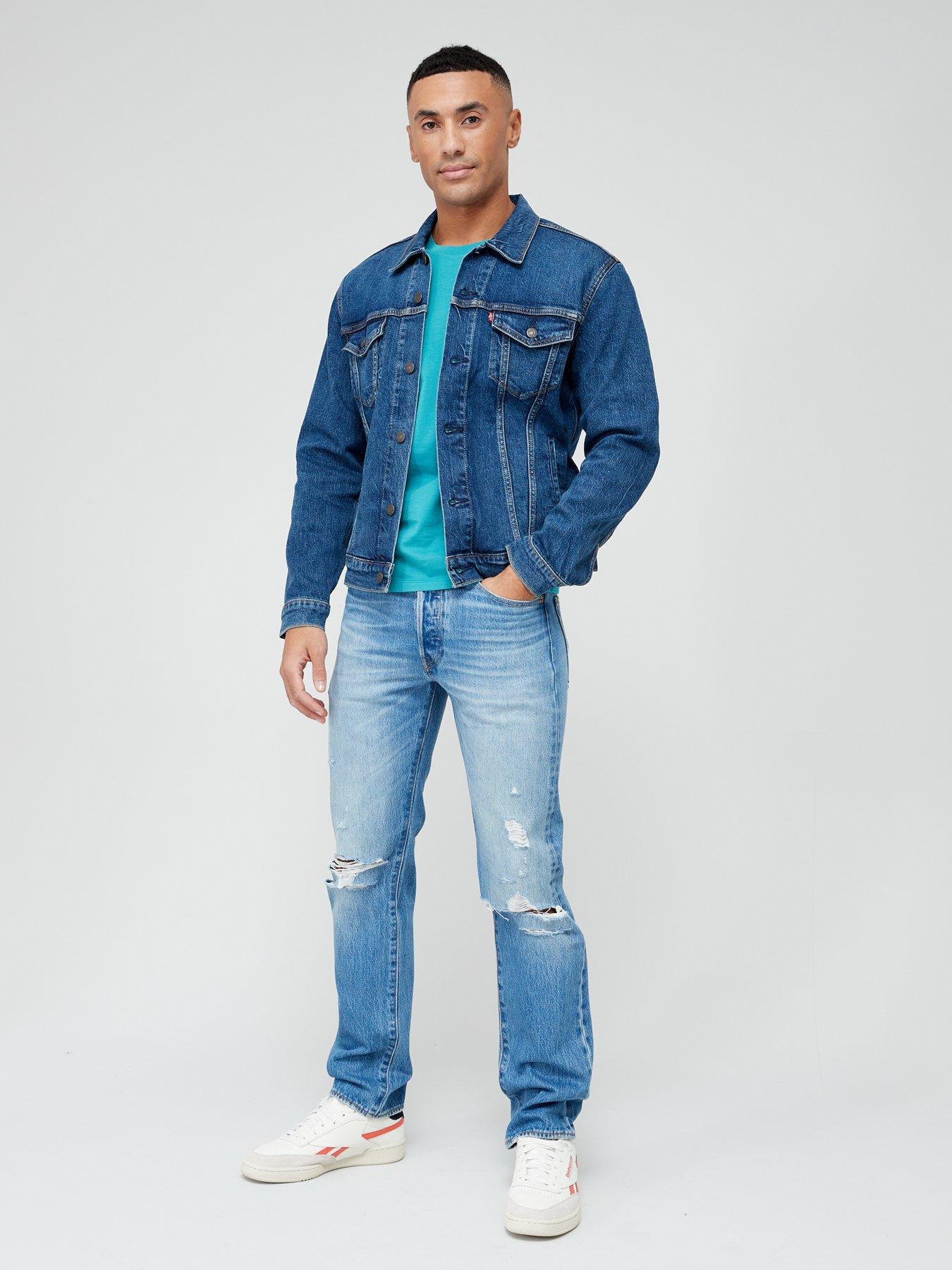 Levi's 501® Original Straight Fit Ripped Jeans - Light Wash 