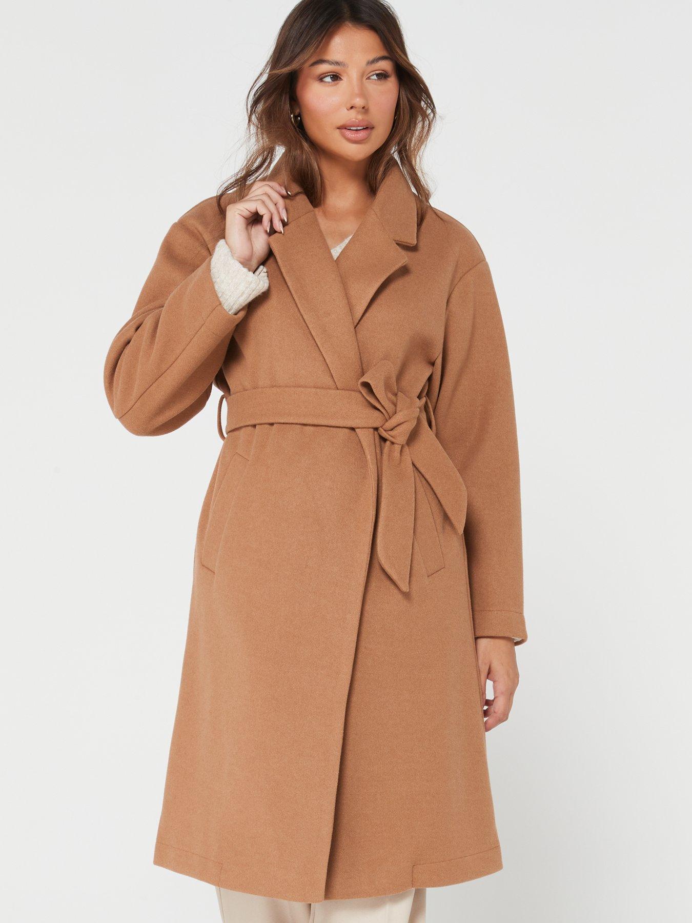 Wool wrap 2024 coat uk