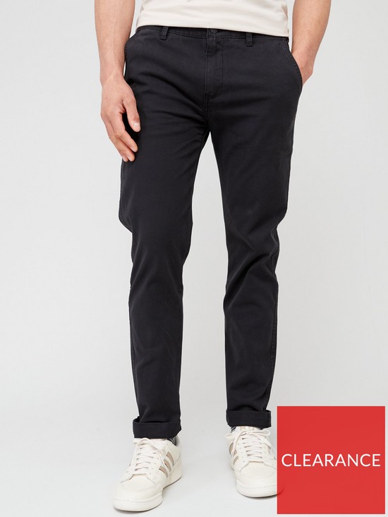 front image of levis-xx-ii-slim-taper-fit-chinos-black