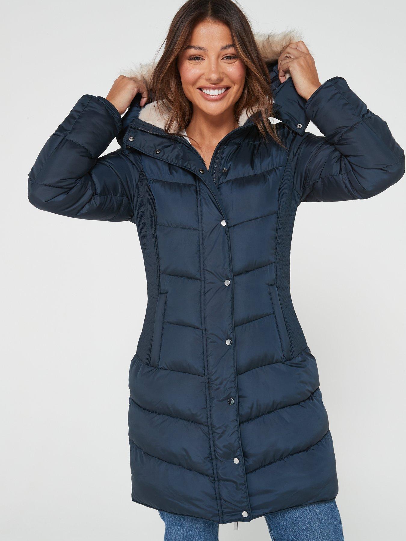 Padded coat sale navy