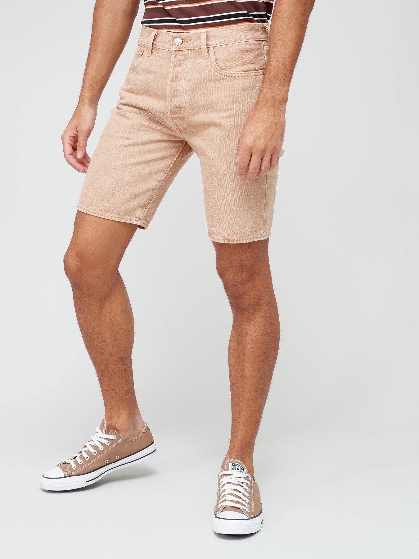 Mens tan clearance denim shorts