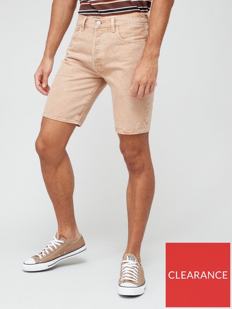levis-501reg-hemmed-denim-shorts-brown
