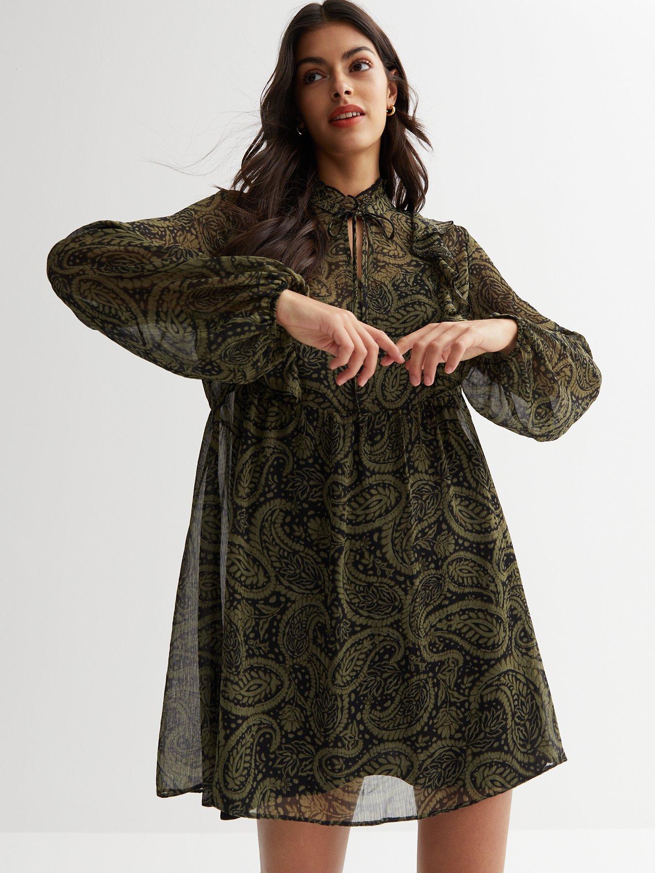 Paisley chiffon shop dress