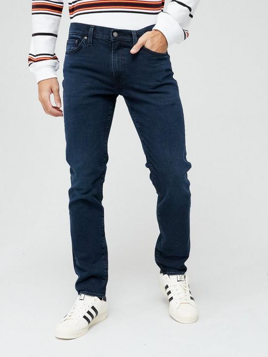front image of levis-511trade-slim-fit-jeans-chicken-of-the-woods-dark-blue