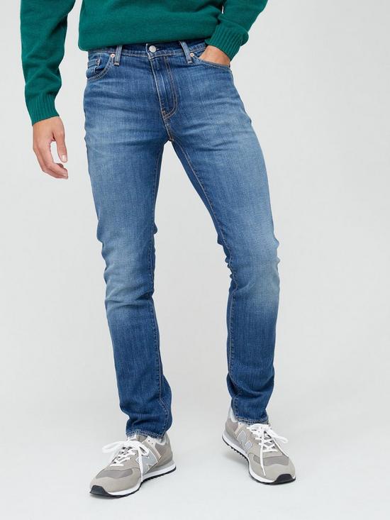 front image of levis-511trade-slim-fit-jeans-shitake-blue