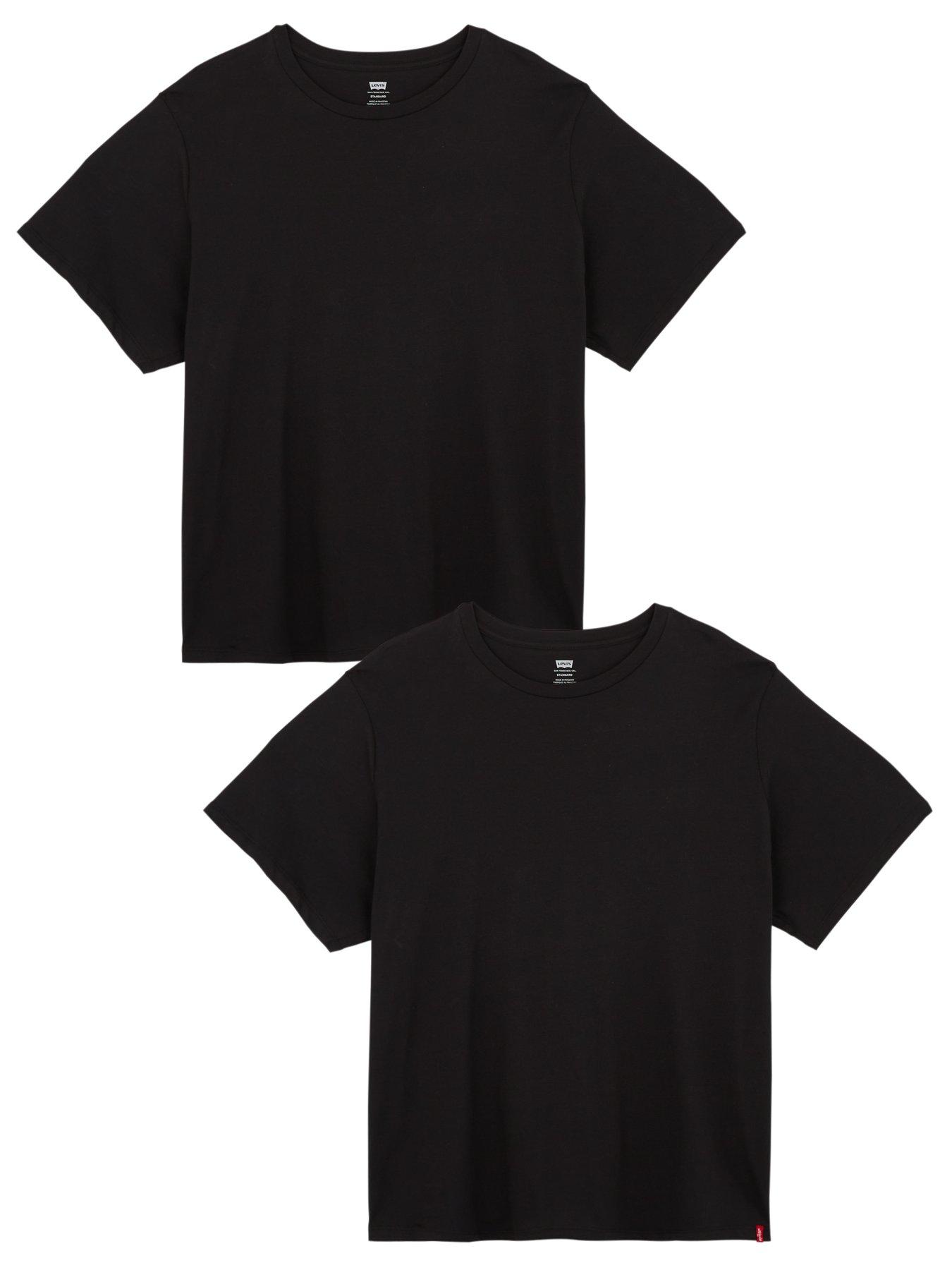 Levi's Big & Tall Small Logo 2 Pack T-Shirt, Black, Size 3Xl, Men