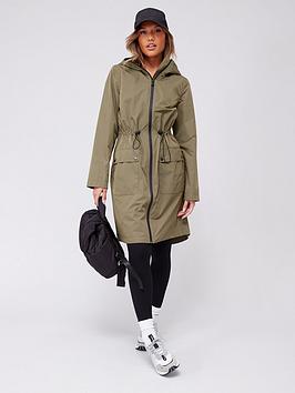 V By Very Waterproof Lightweight Jacket - Khaki, Khaki, Size 8, Women
