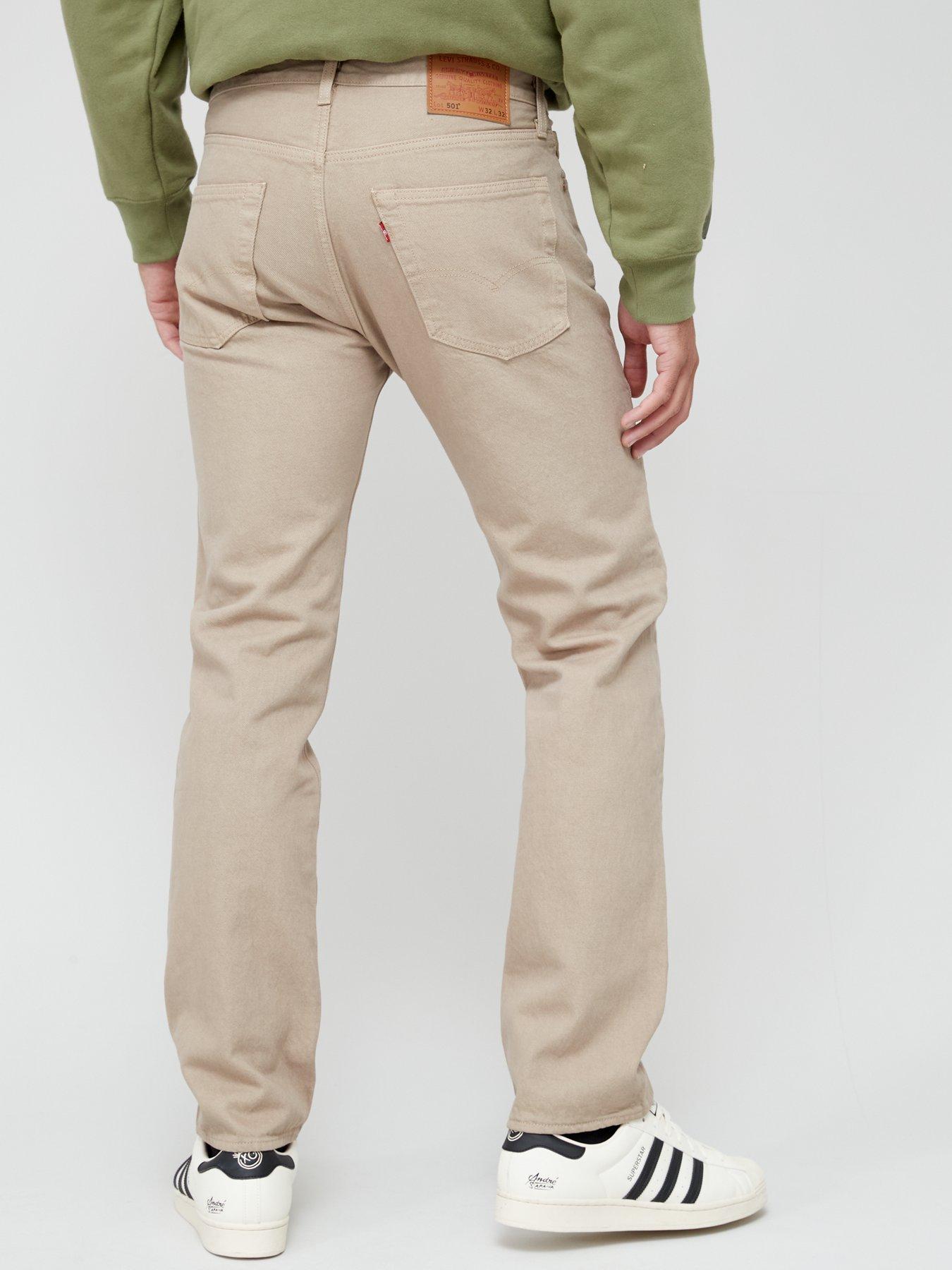 Mens beige hot sale levi jeans