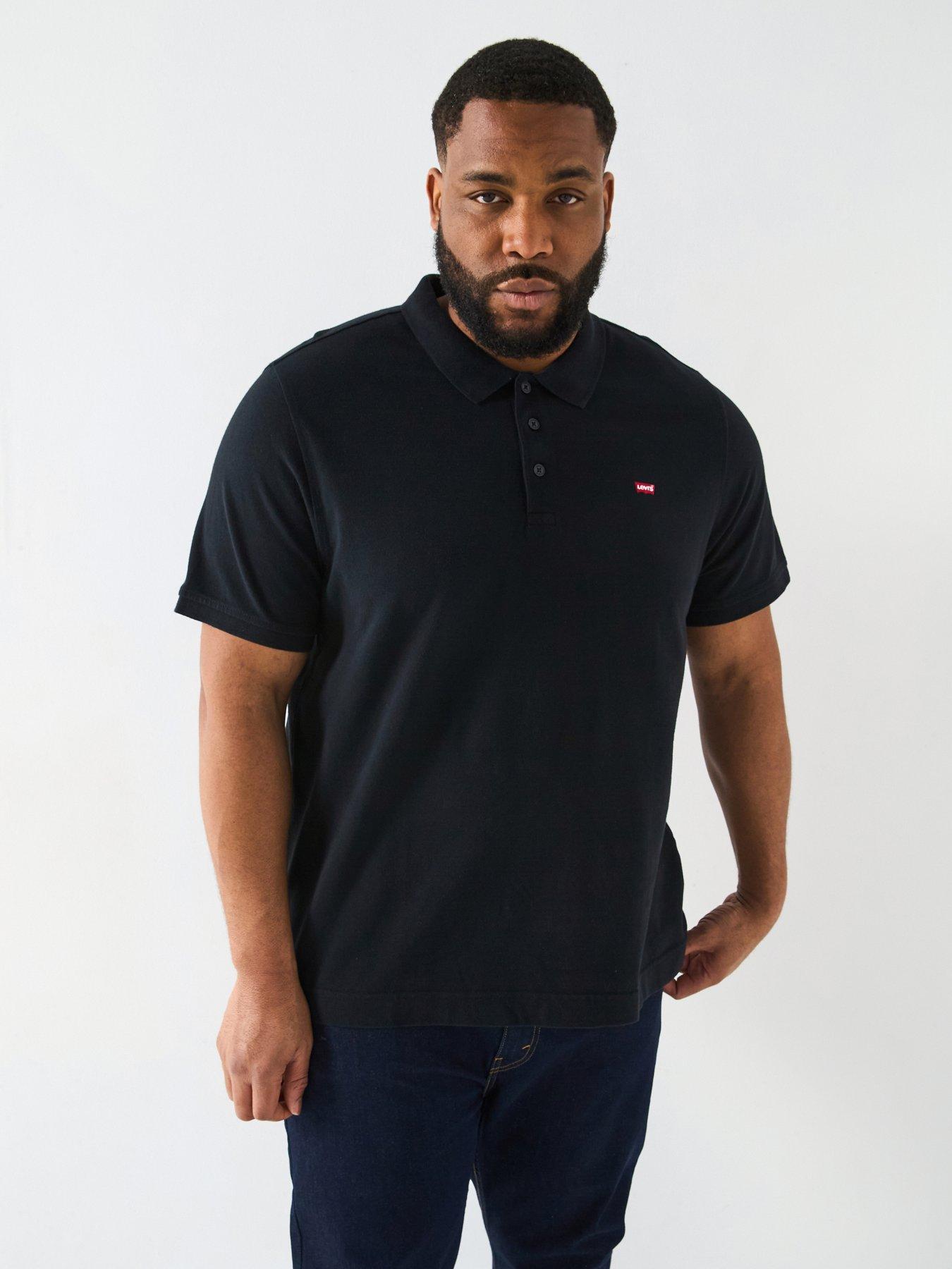 undefined Big  &  Tall Small Logo Polo Shirt - Black