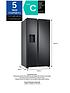  image of samsung-series-8-rs68a884cb1eu-american-style-fridge-freezer-with-spacemaxtrade-technology-c-rated--nbspblack-stainless-steel