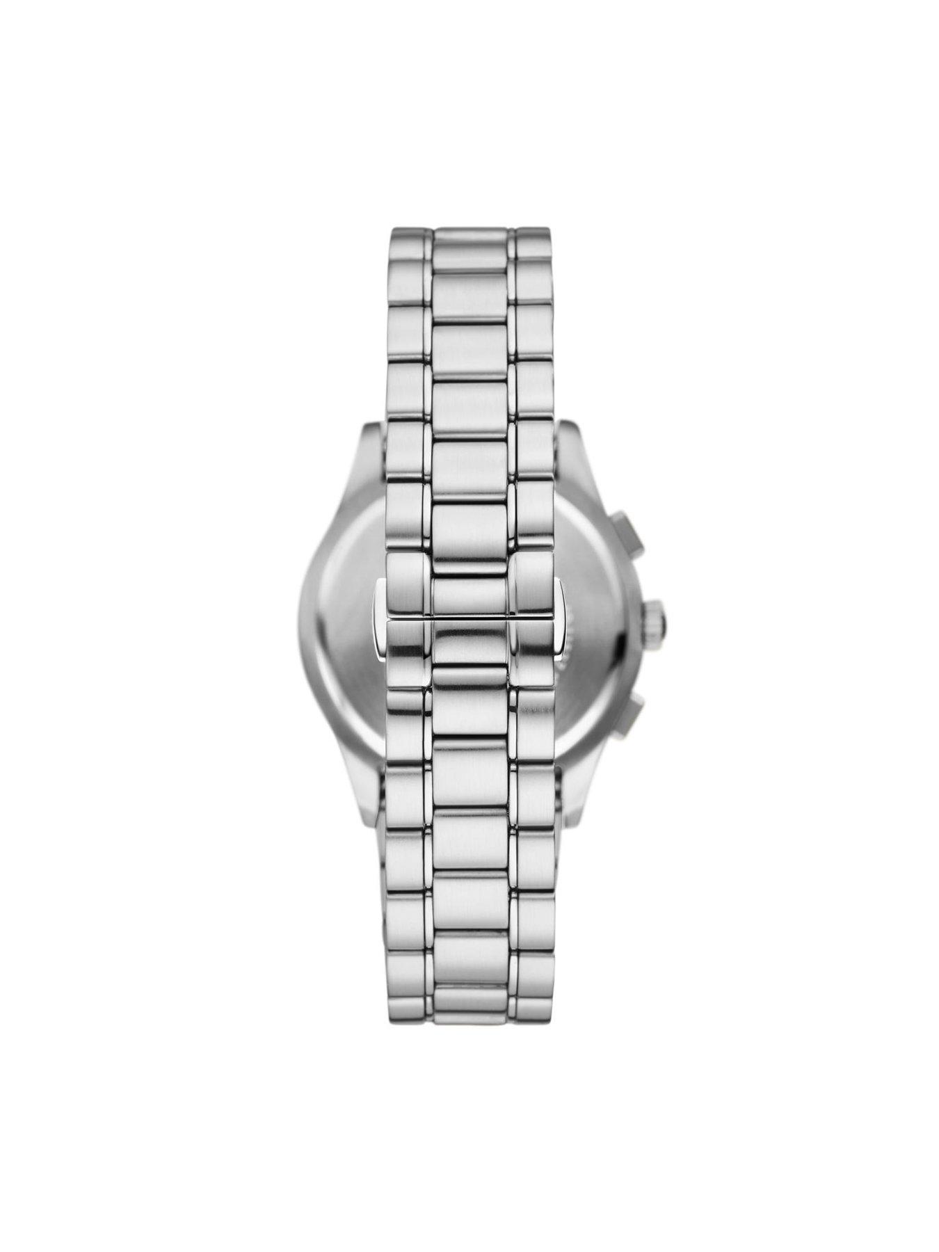 Emporio Armani Men's Paolo Stainless Steel Chronograph Watch | Very.co.uk