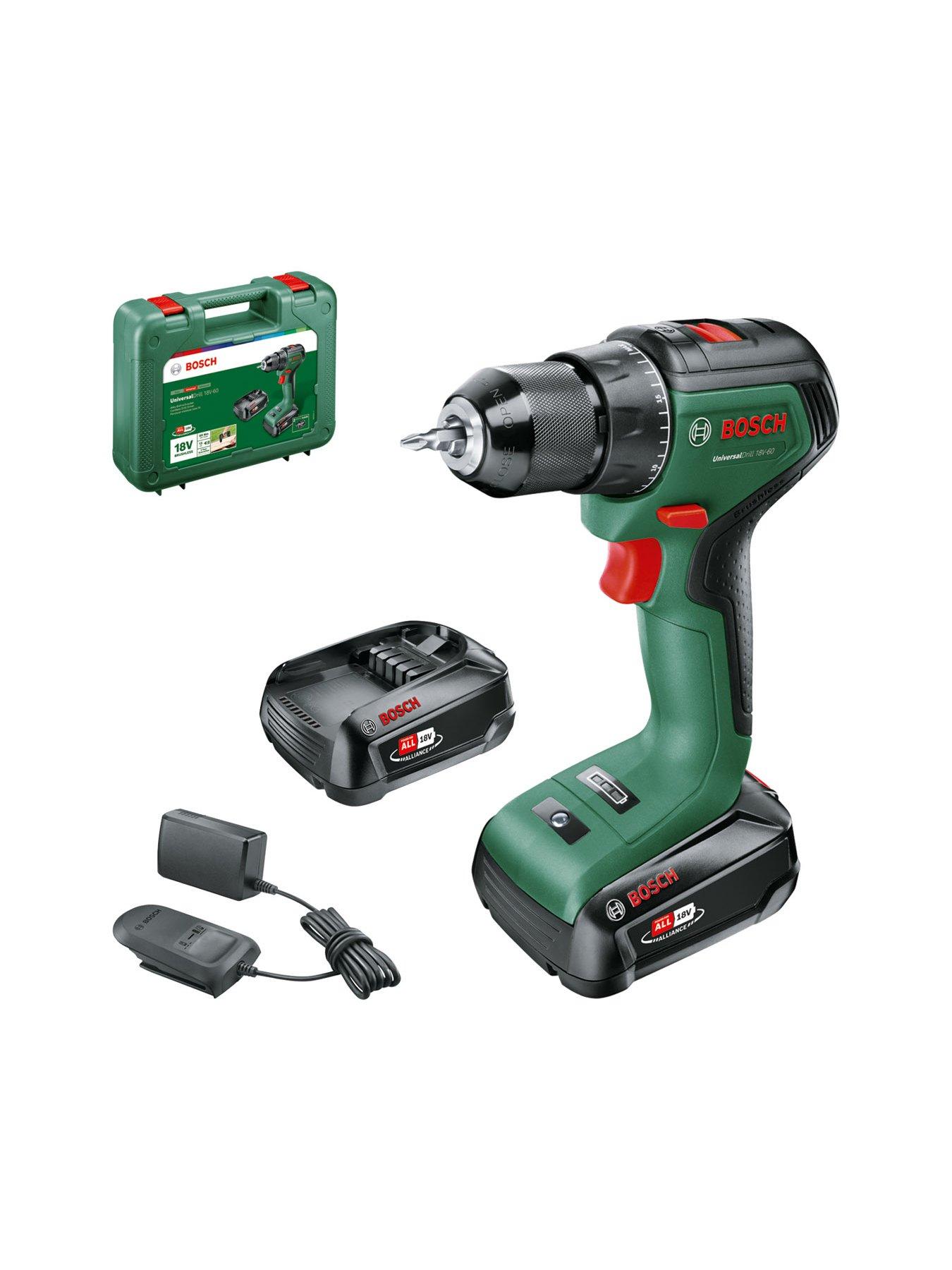 Bosch UniversalDrill 18V60 Cordless 2Speed Drill/Driver with 2x 2.0Ah