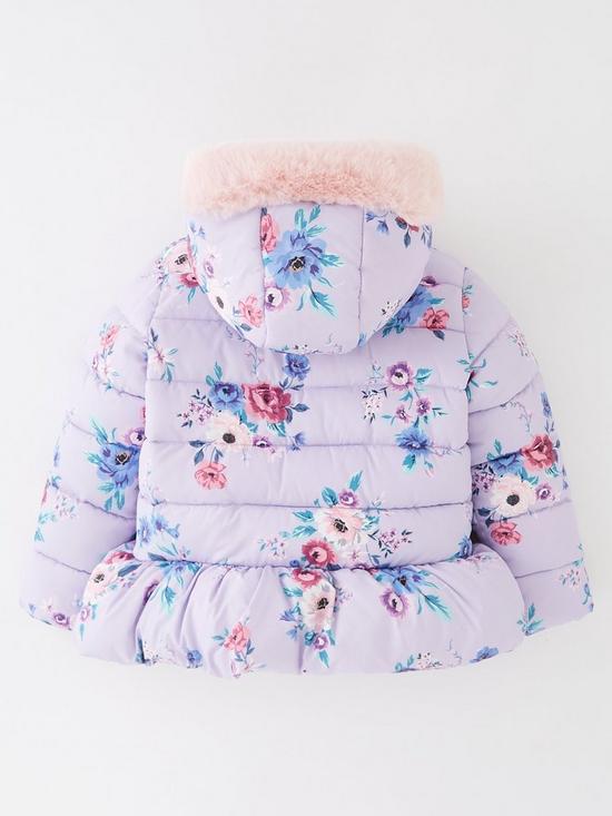 back image of mini-v-by-very-girls-floral-peplum-coat