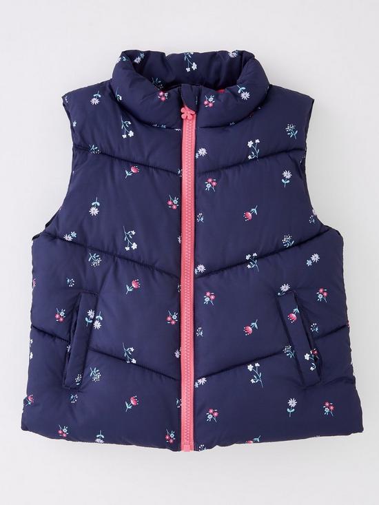 front image of mini-v-by-very-floral-padded-gilet