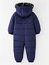  image of mini-v-by-very-quilted-snowsuit-navy