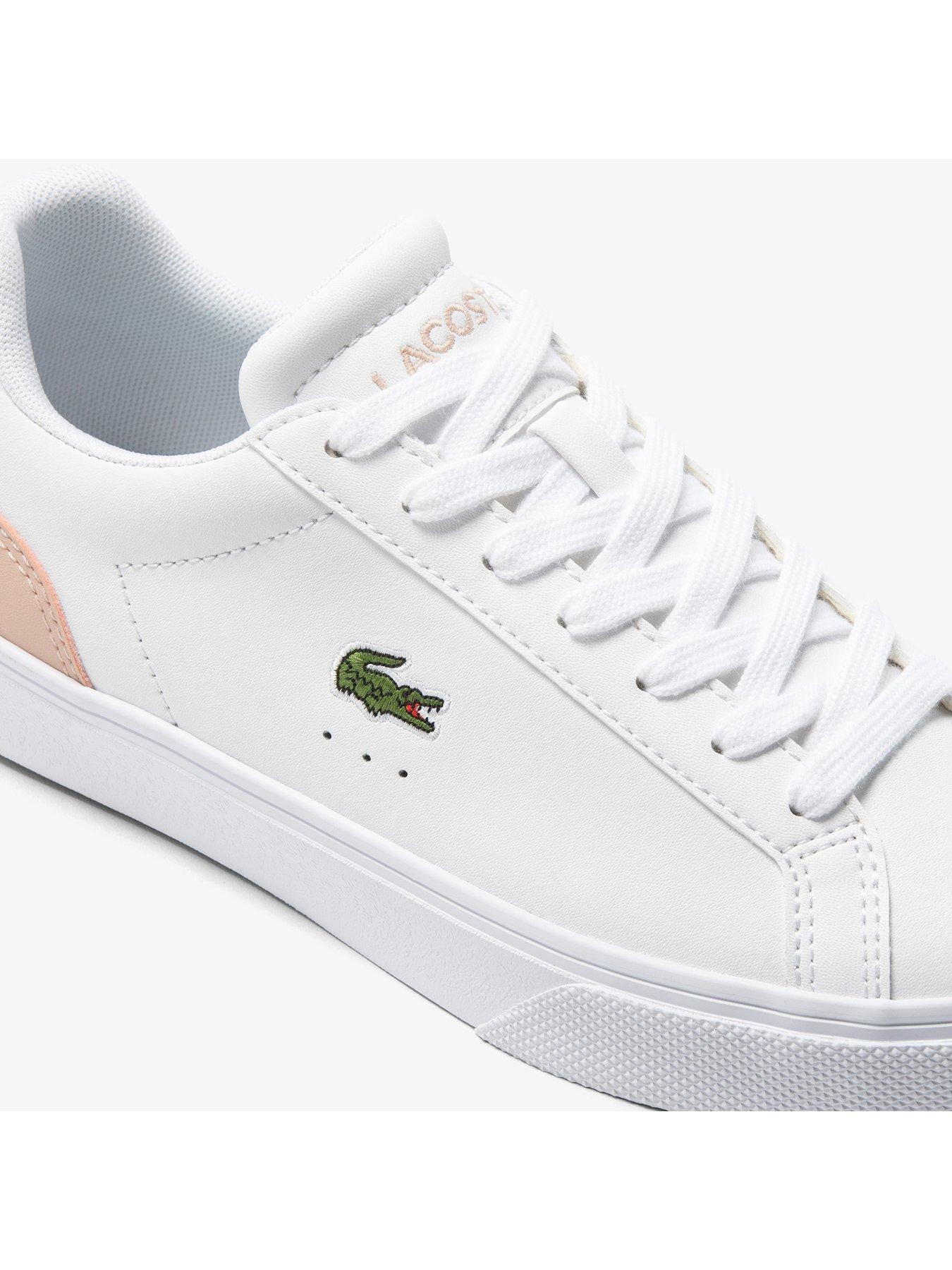 Lacoste Lerond Pro Baseline Leather Trainers White Pink Very