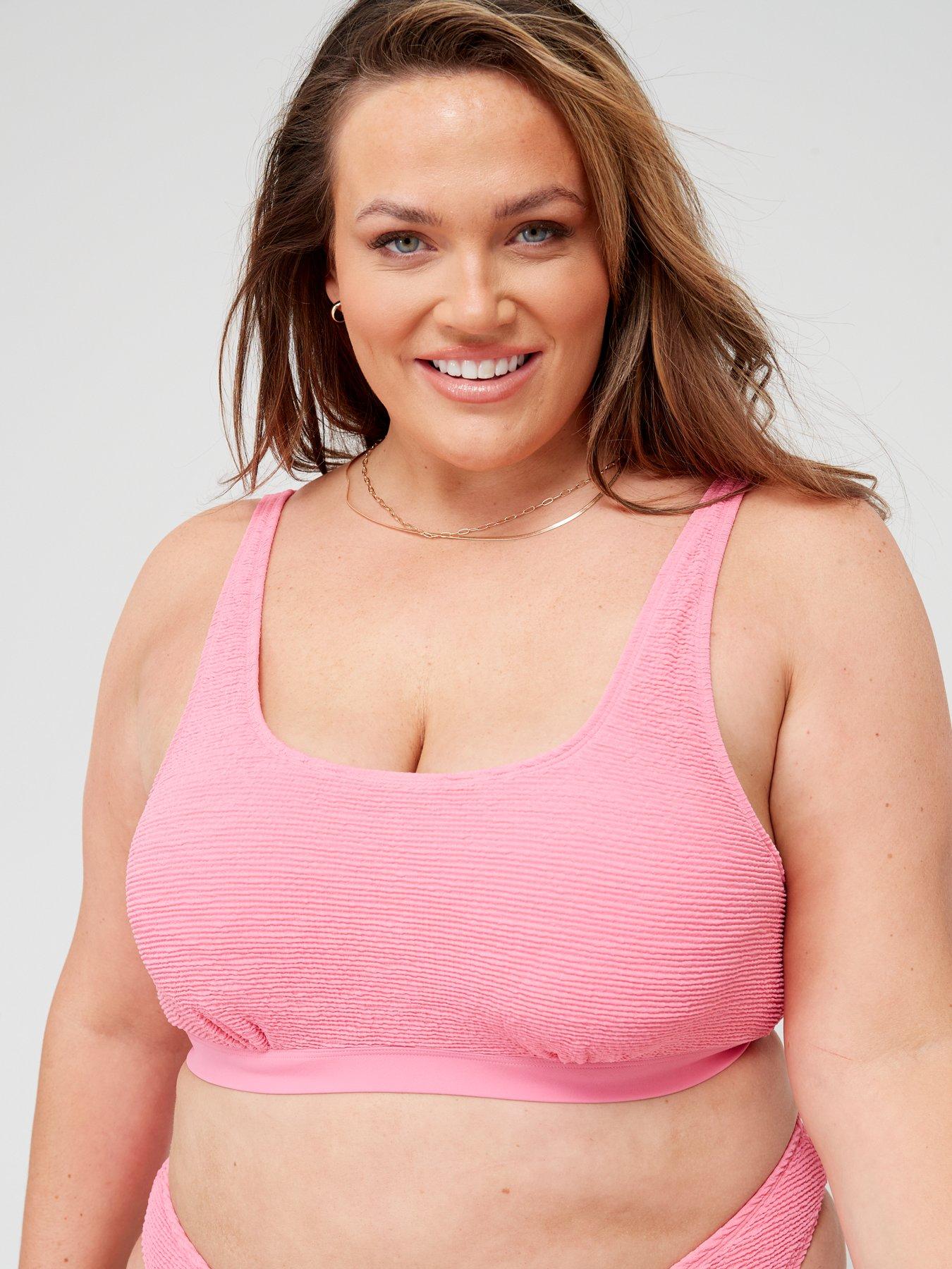 Cerise pink cheap bikini top