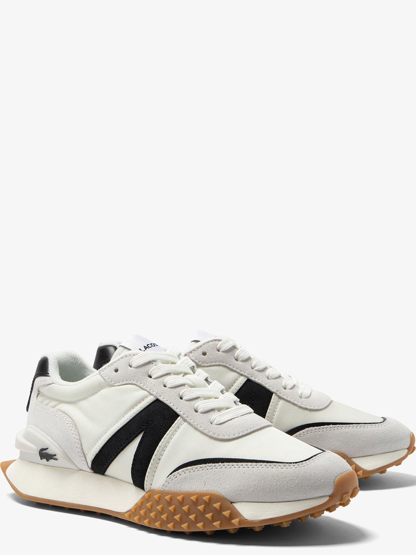 Lacoste Game Advance sneakers in white leather with pink back tab