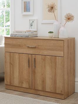 Product photograph of Everyday Panama 2 Door 1 Drawer Small Sideboard from very.co.uk