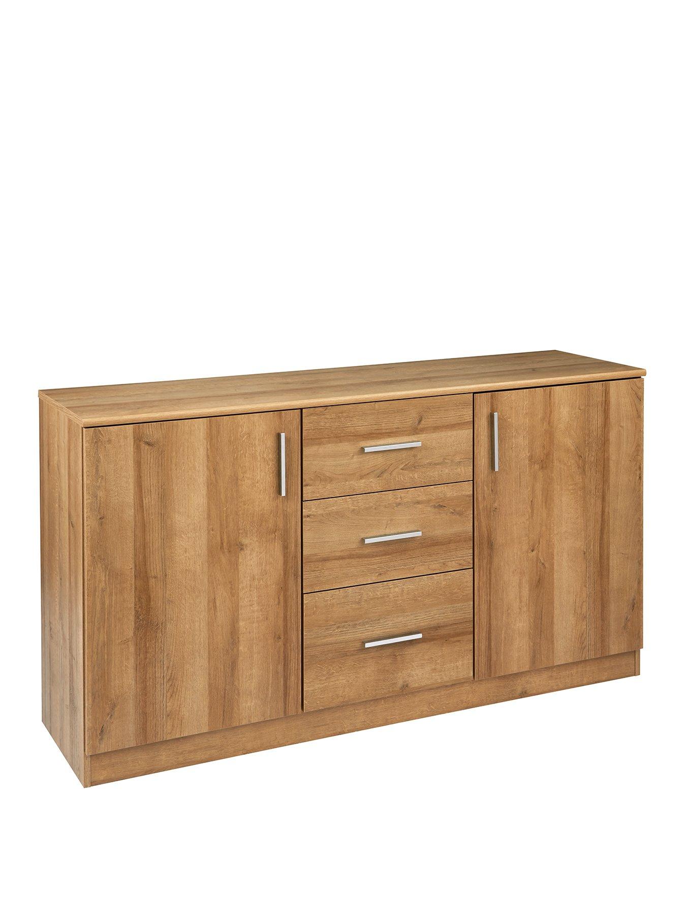 Image 3 of 7 of The Very Collection Panama 2 Door, 3 Drawer Sideboard - Dark Oak&nbsp;- FSC&reg; Certified