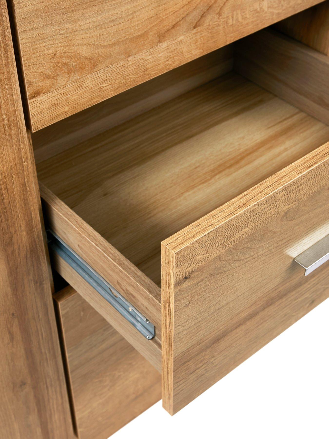 Image 5 of 7 of The Very Collection Panama 2 Door, 3 Drawer Sideboard - Dark Oak&nbsp;- FSC&reg; Certified