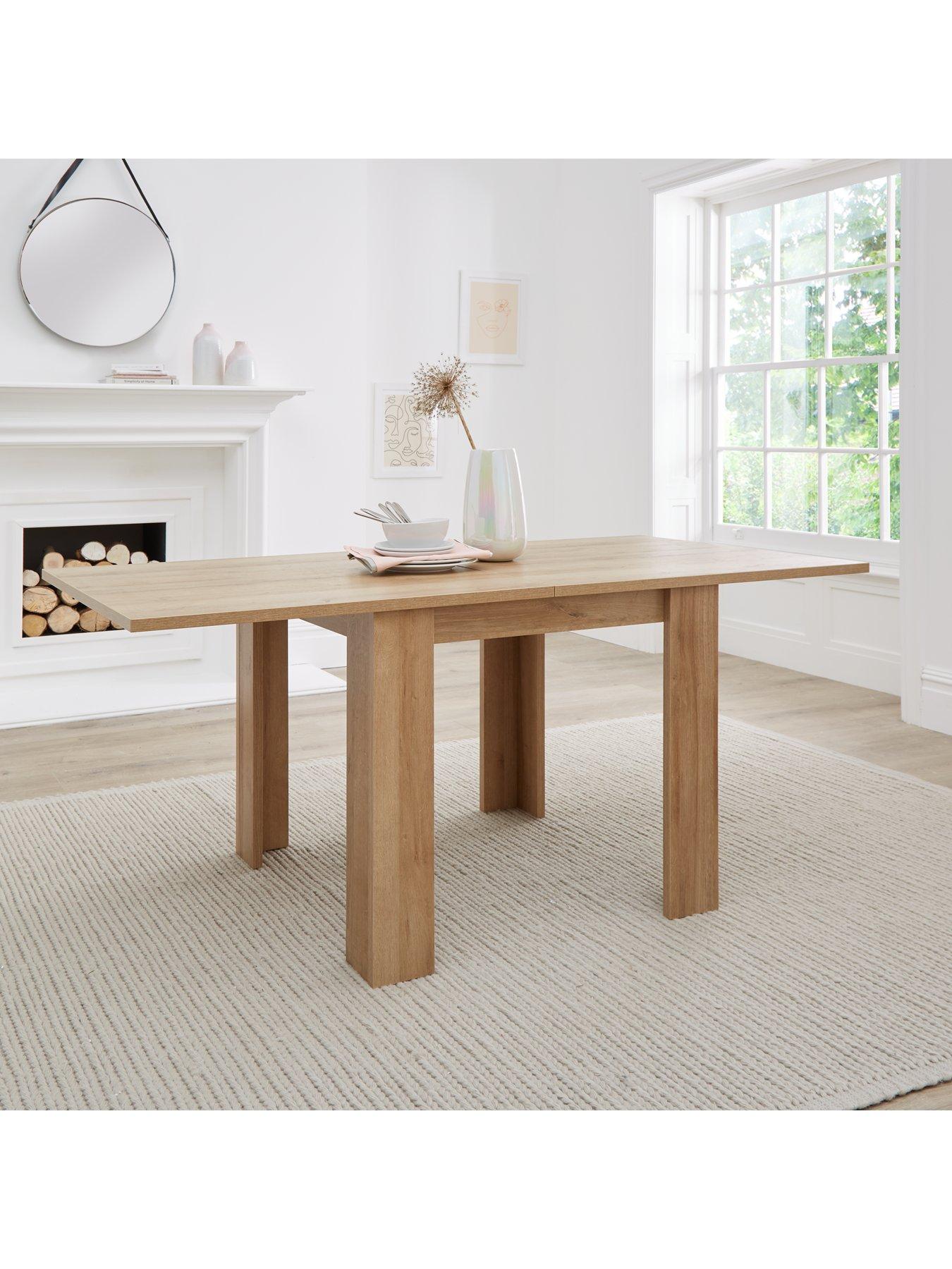Image 1 of 7 of Everyday Panama 80-160 cm&nbsp;Extending Dining Table - Dark Oak&nbsp;- FSC&reg; Certified