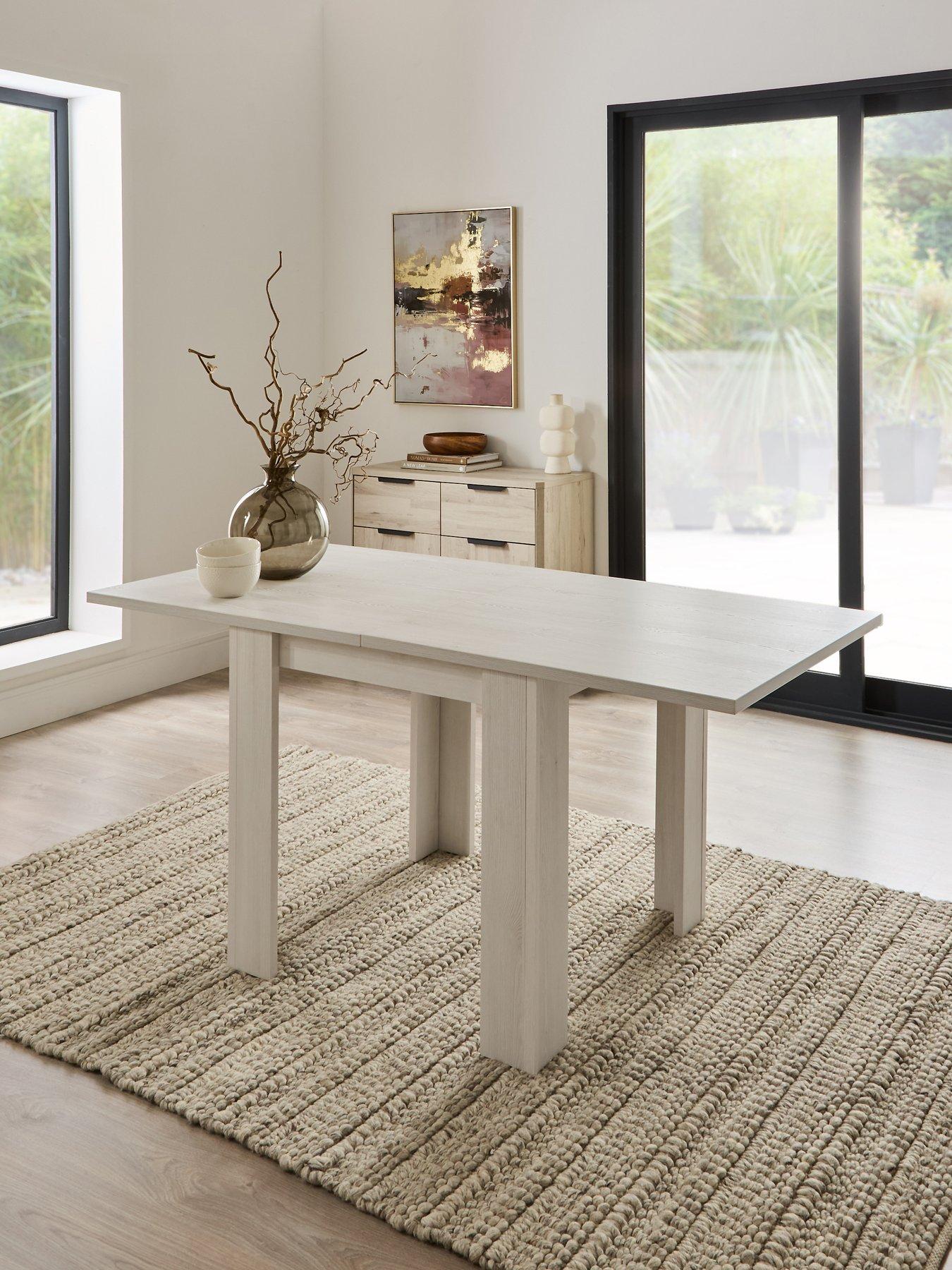 Very Home Panama 80-160 cm Extending Dining Table - White Oak - FSC® Certified