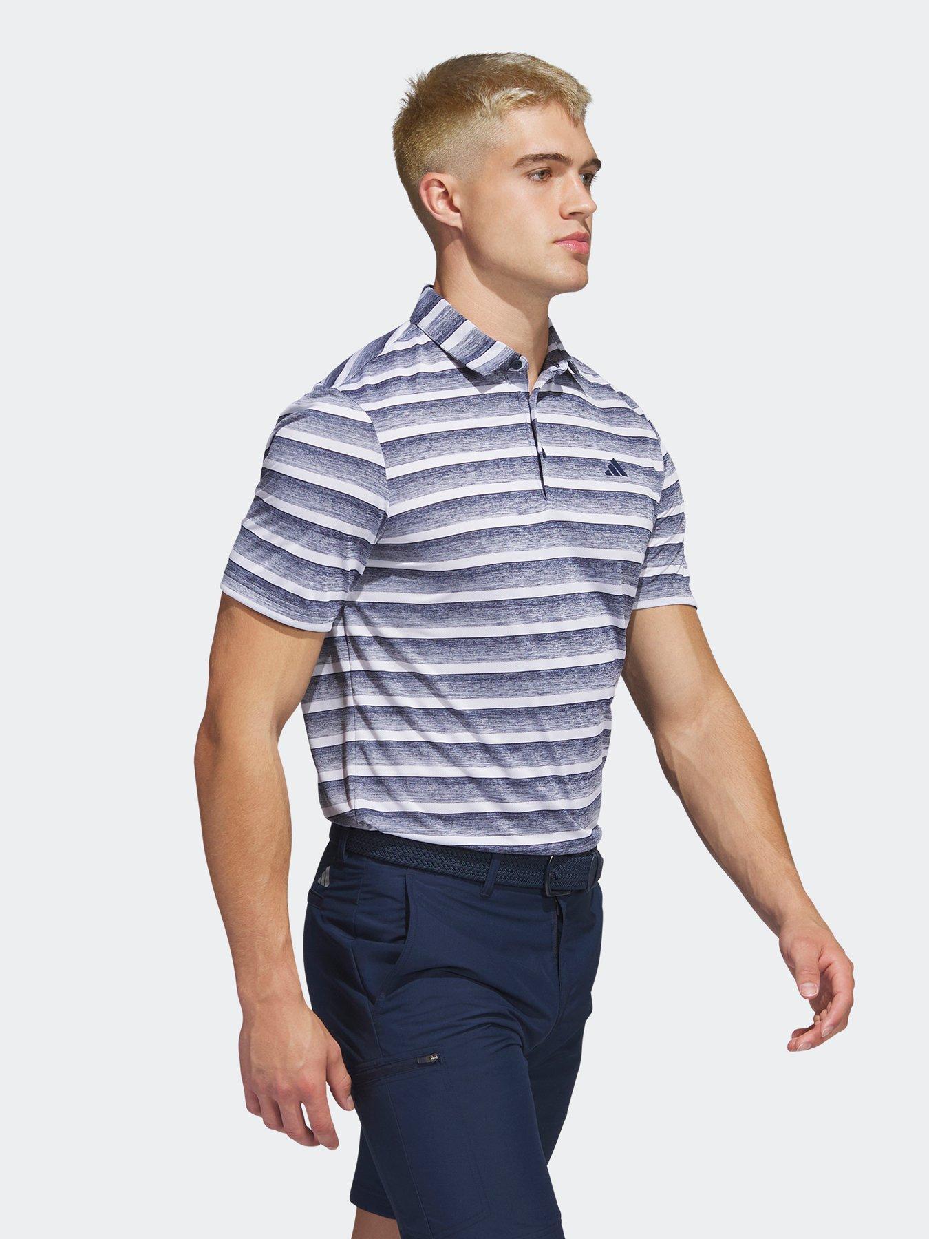 Image 3 of 5 of adidas Golf&nbsp;Two Colour Stripe Polo - Navy