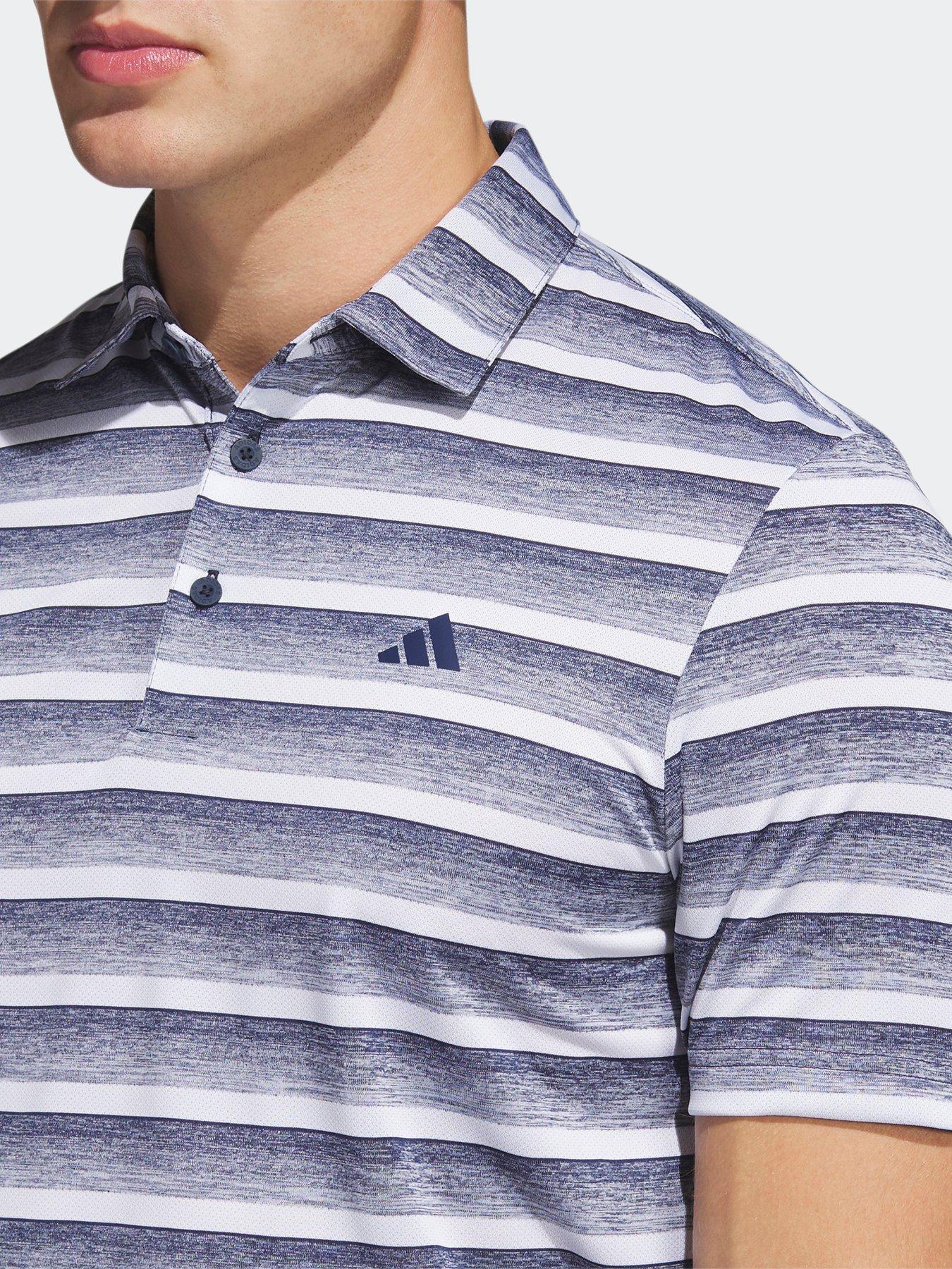 Image 4 of 5 of adidas Golf&nbsp;Two Colour Stripe Polo - Navy