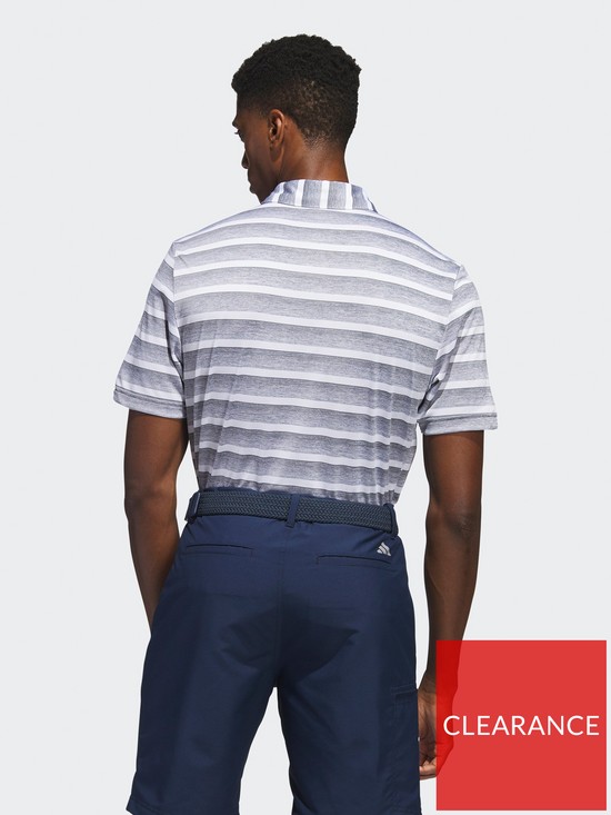 stillFront image of adidas-golf-mens-two-color-stripe-polo-grey