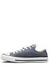  image of converse-mens-chuck-taylor-all-star-seasonal-colour-canvas-ox-trainers-lunar-grey