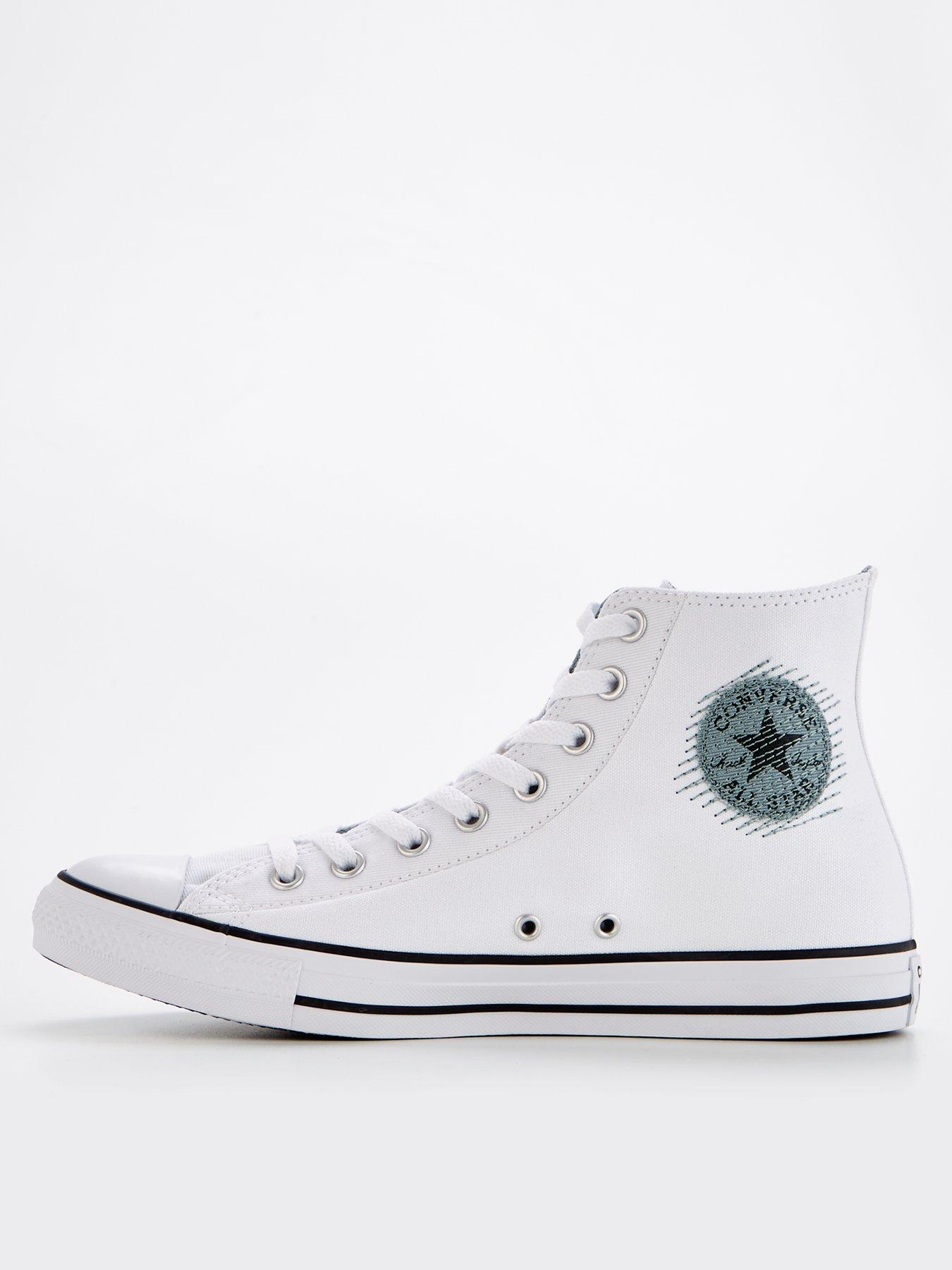 Converse Chuck Taylor All Star Stitched Patch - White/Grey | very