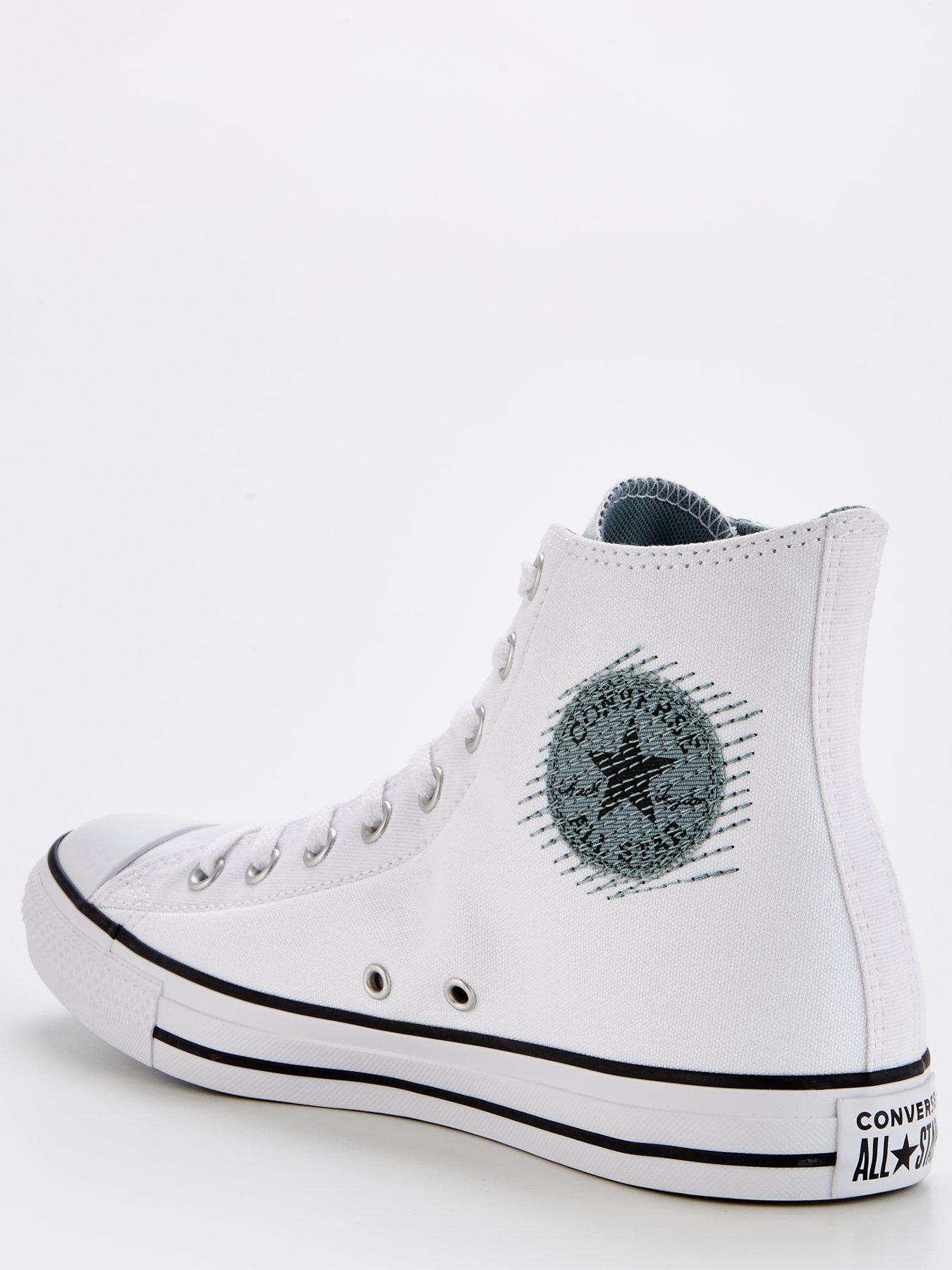 Chuck Taylor All Star Stitched Patch White Grey