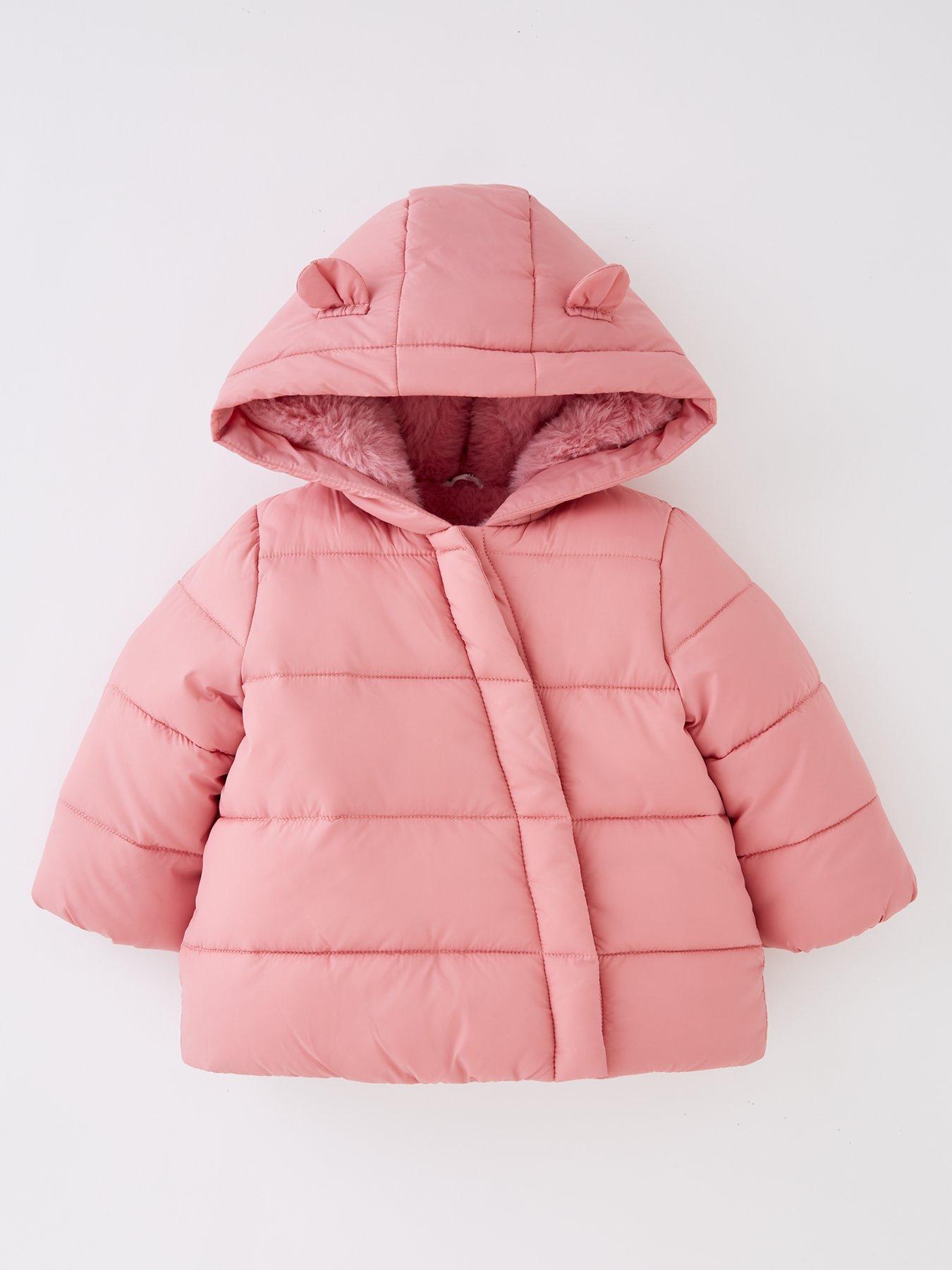 Mini V by Very Girls Padded Novelty Jacket - Pink | Very.co.uk