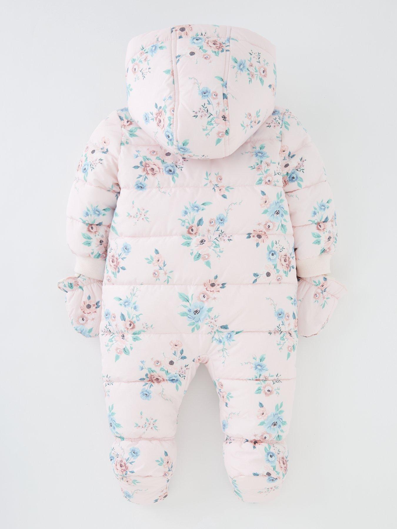 Baby Girl Floral Snowsuit - Multi