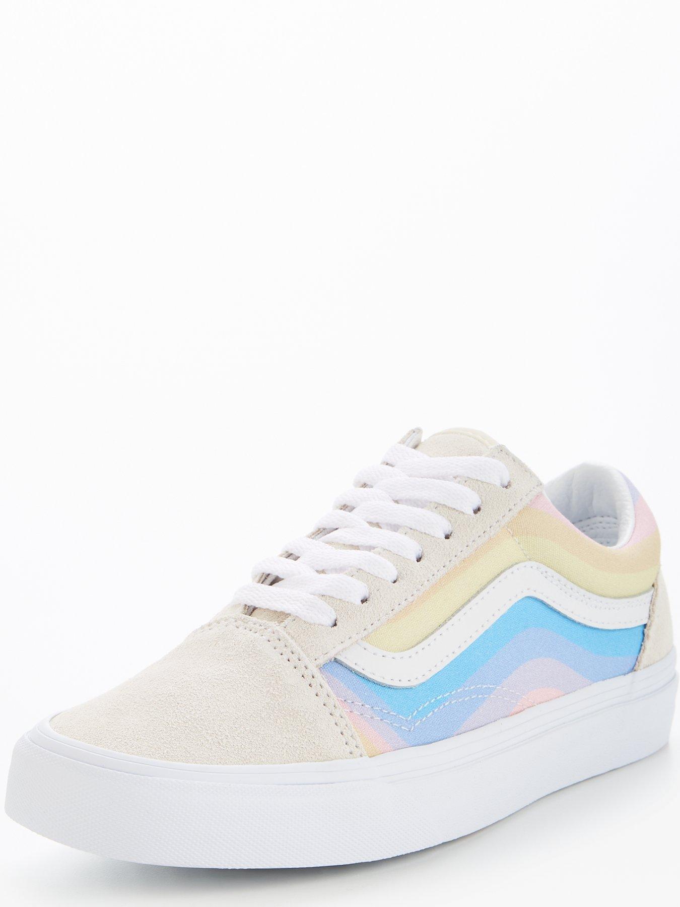 Vans old skool white rainbow top