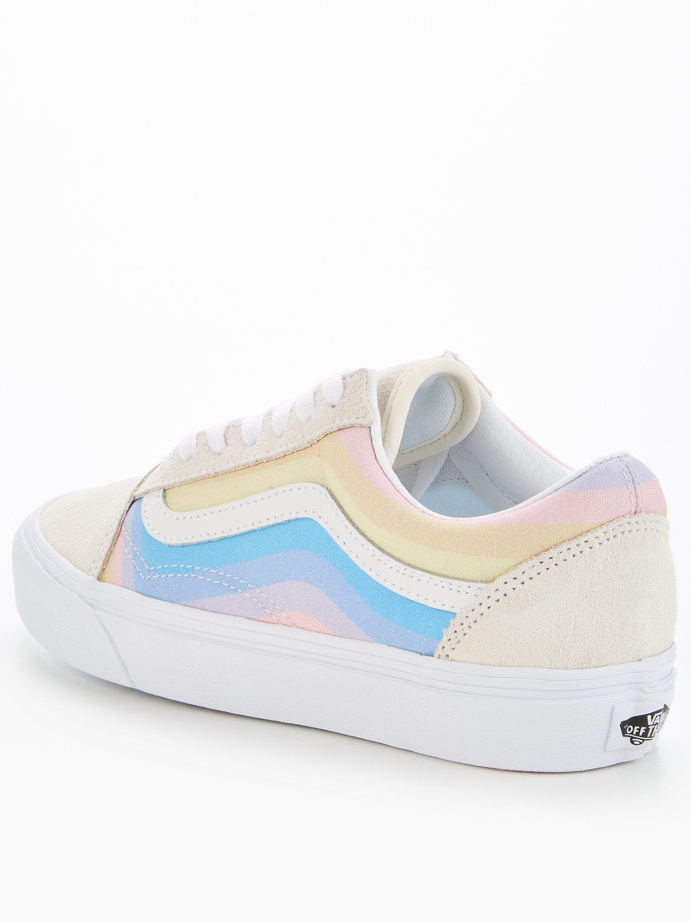 Woman store rainbow vans