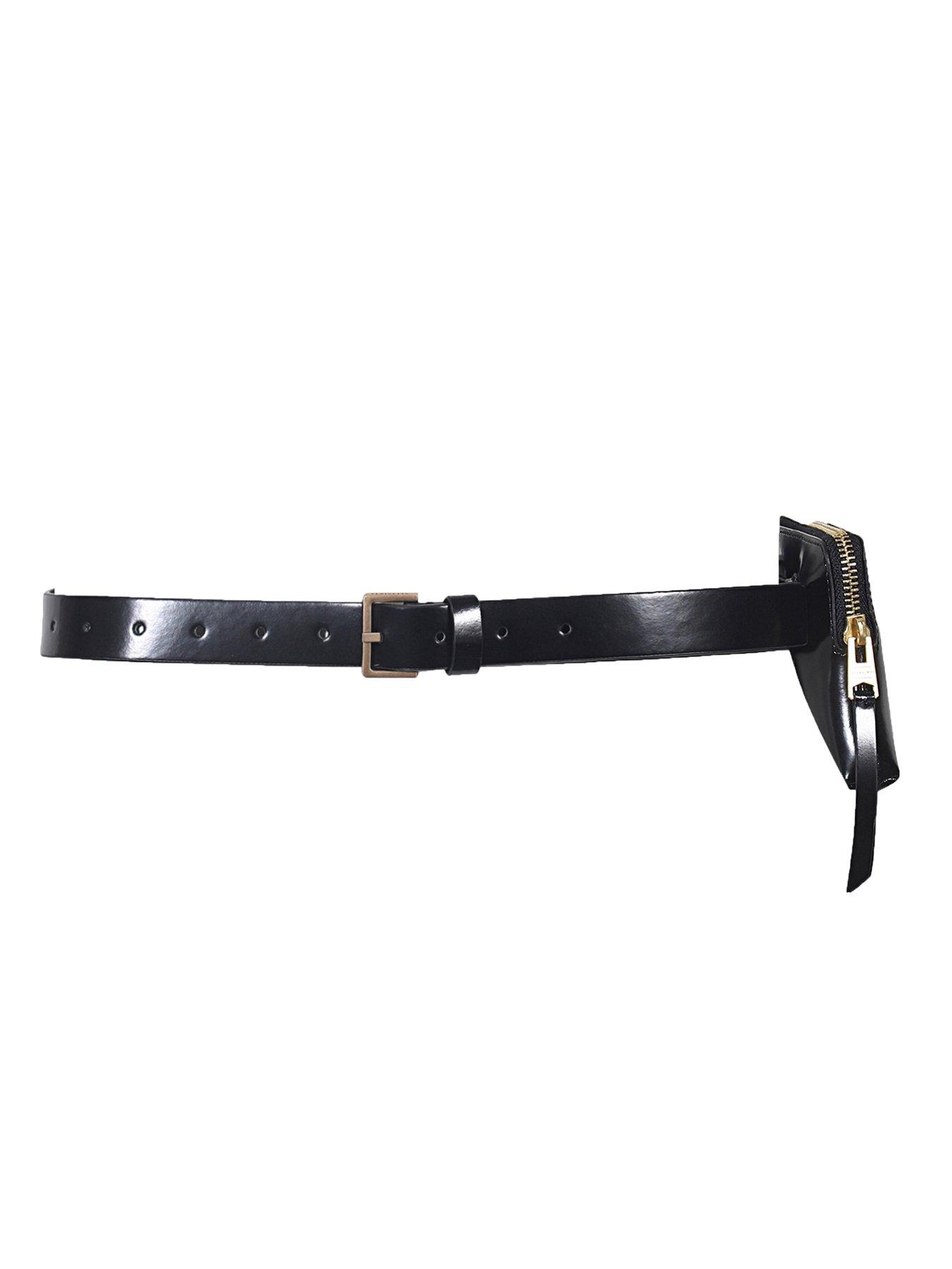 Lila AllSaints Leather Bag Belt Black