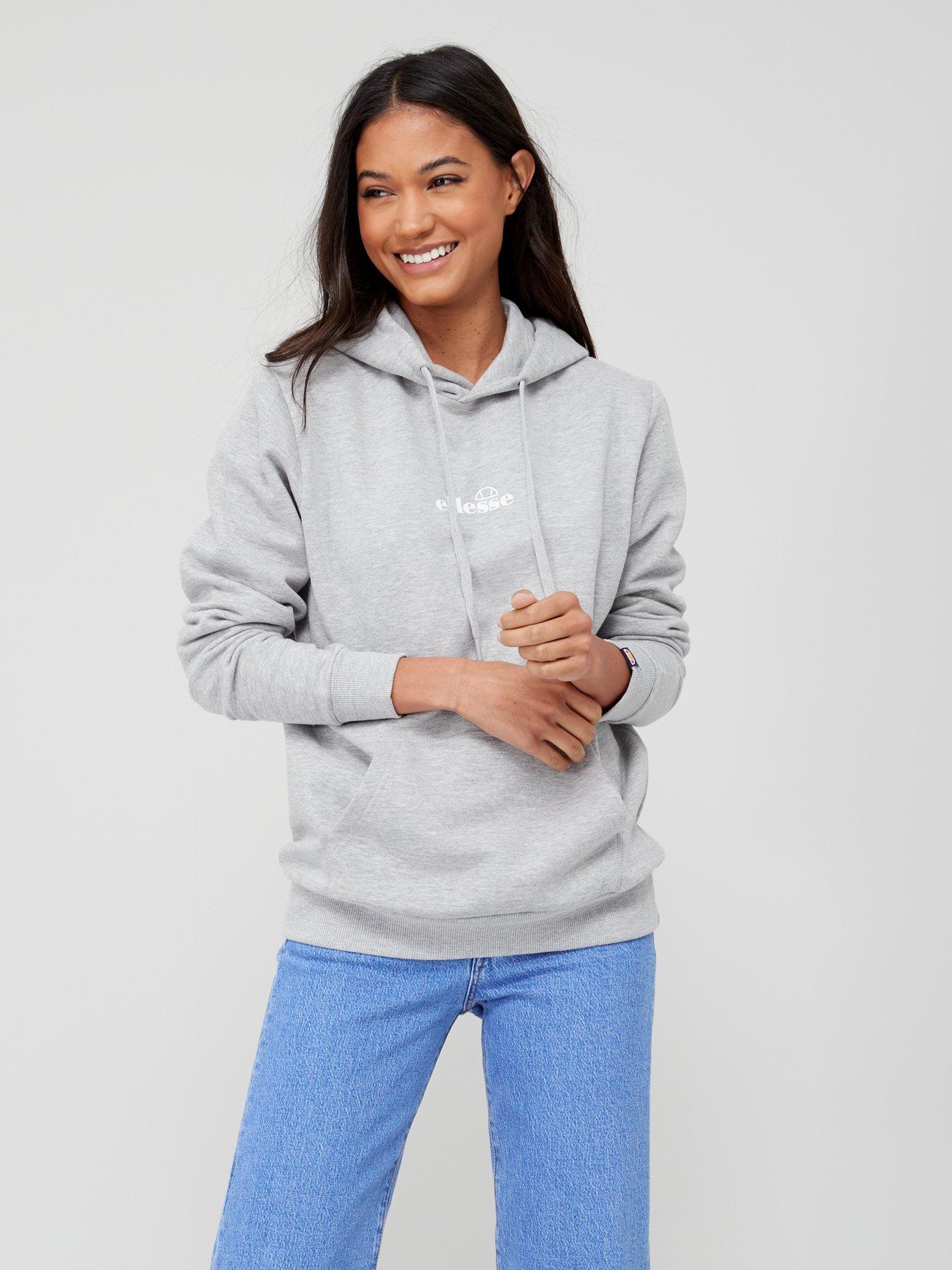 Ellesse Womens Jazana Overhead Hoody Grey Marl Very