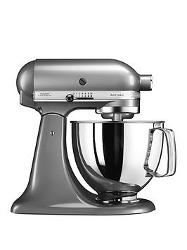 Product photograph of Kitchenaid Contour Silver 125 Stand Mixer from very.co.uk