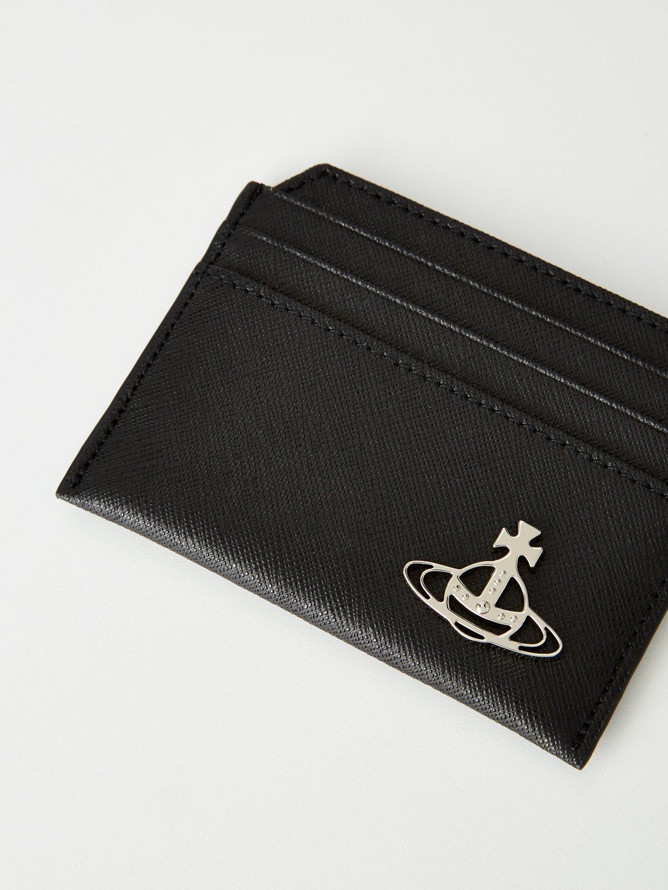 VIVIENNE WESTWOOD Saffiano Leather Card Holder - Black