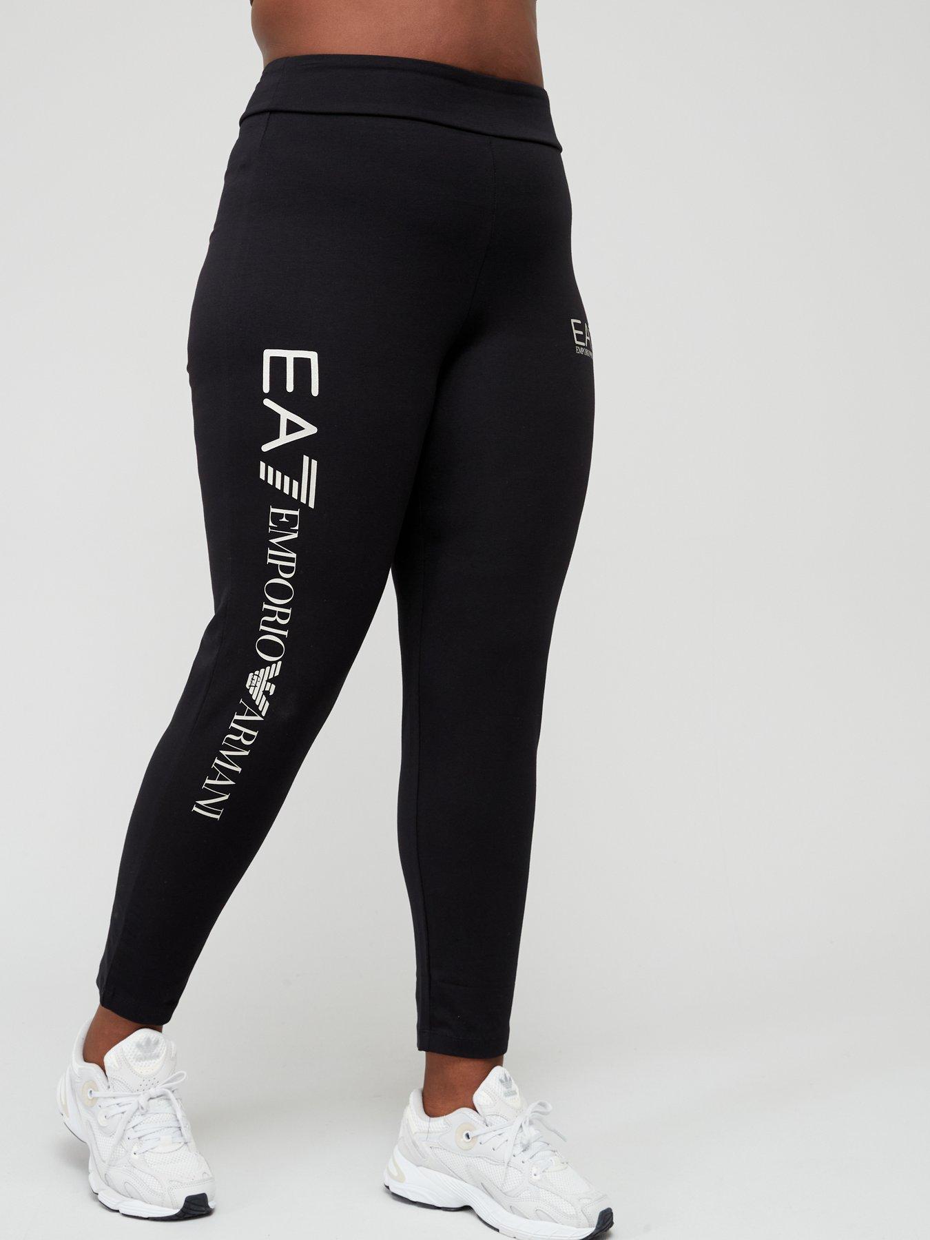 EA7 Emporio Armani Plus Size Side Logo Legging - Black 