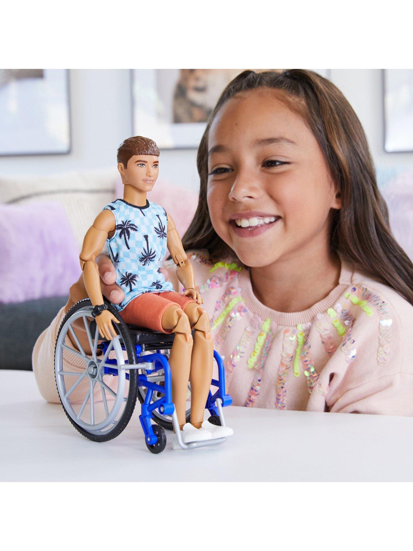 Barbie Ken Fashionista Doll 195 with Wheelchair & Ramp very.co.uk