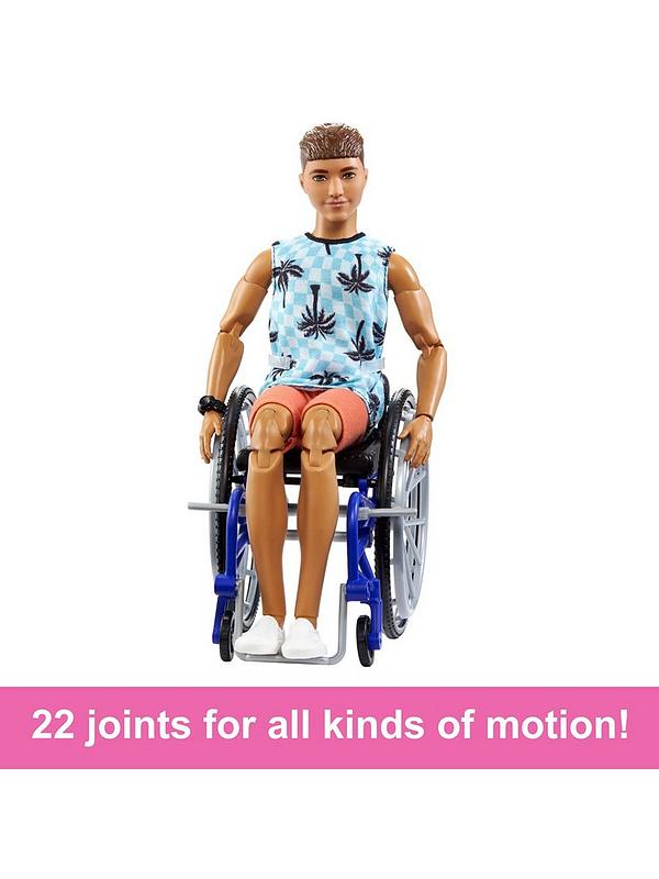 Image 3 of 6 of Barbie Ken Fashionista Doll #195 with Wheelchair &amp; Ramp
