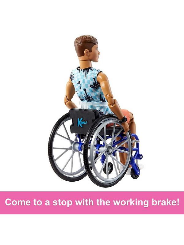 Image 4 of 6 of Barbie Ken Fashionista Doll #195 with Wheelchair &amp; Ramp