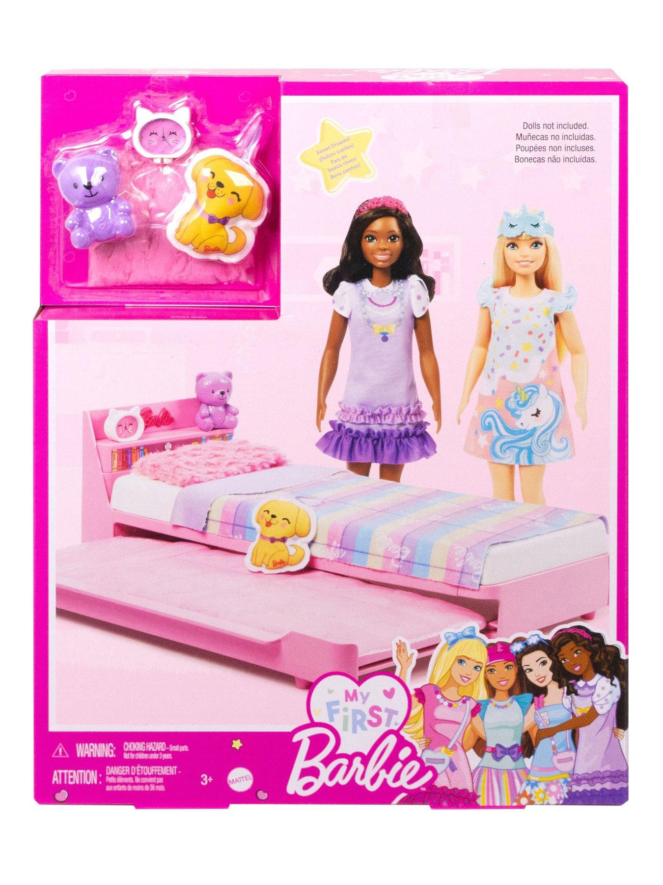 Barbie My First Barbie Bedtime Furniture Playset and Accessories | Very ...